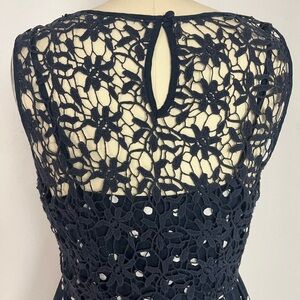 Moulinette Soeurs Navy & White Polka Dot Midi Dress – Size 0